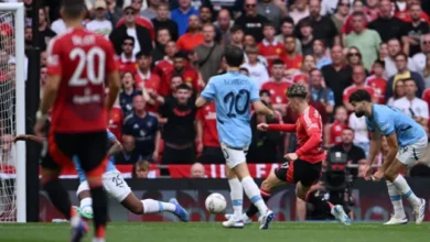 مباراة مانشستر سيتي ومانشستر يونايتد في الدوري الإنجليزي