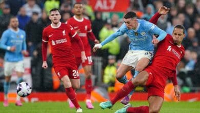 مباراة ليفربول ومانشستر سيتي في الدوري الانجليزي