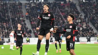 مباراة فرانكفورت وليون في الدوري الأوروبي